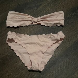 H&M Light Pink Scalloped Bikini
